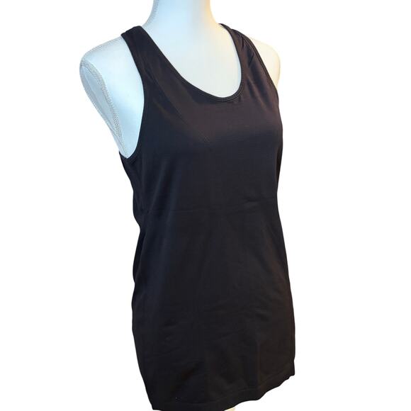 Zyia Active Ladies Large Racer Back Athletic Top Black Workout Nylon/Copper - Picture 2 of 9